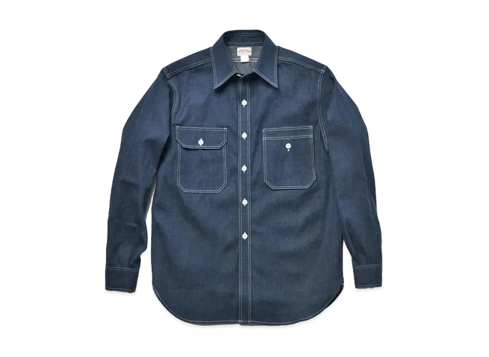 THE REAL McCOY'S 8HU Denim Serviceman Shirt "Indigo"