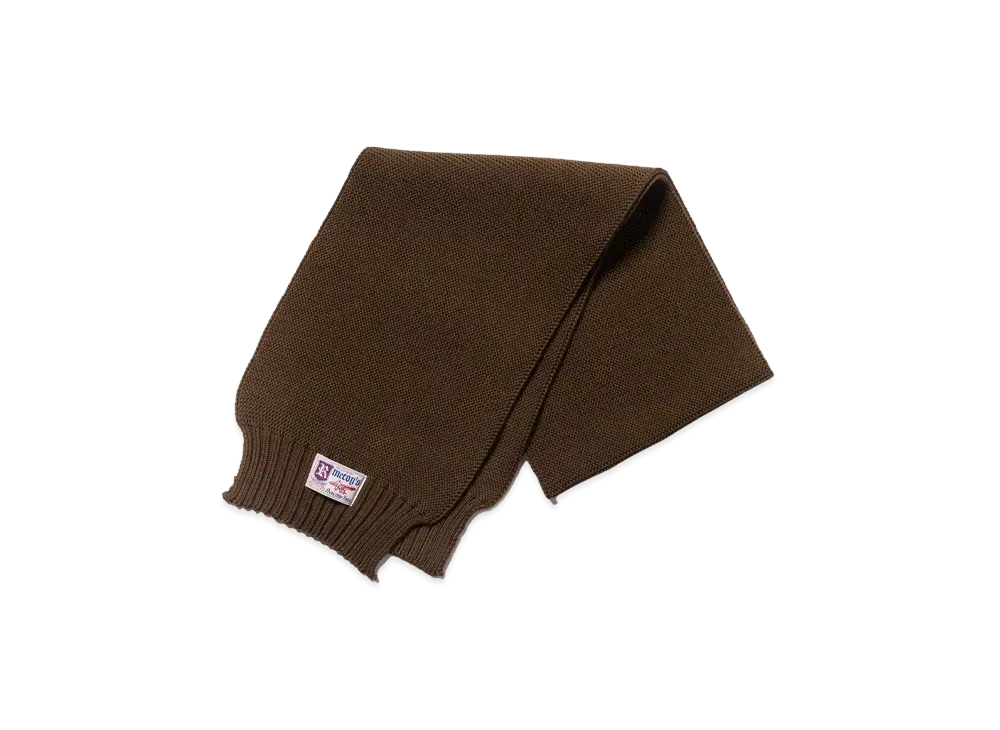 THE REAL McCOY'S Scarf Wool-Knit "Olive"