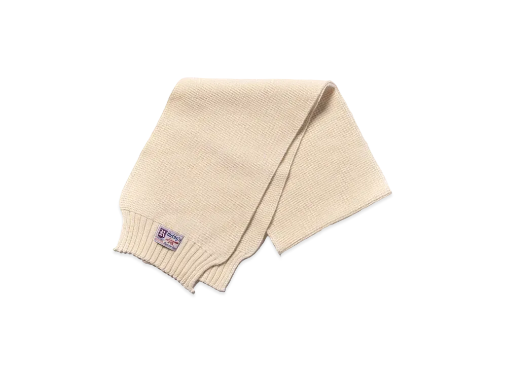 THE REAL McCOY'S Scarf Wool-Knit "Ecru"