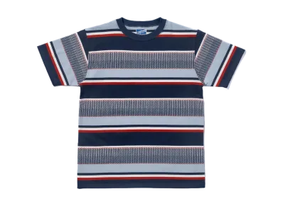 THE REAL McCOY'S Jacquard Knit Stripe Tee "Navy"