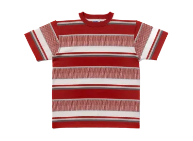 THE REAL McCOY'S Jacquard Knit Stripe Tee "Red"