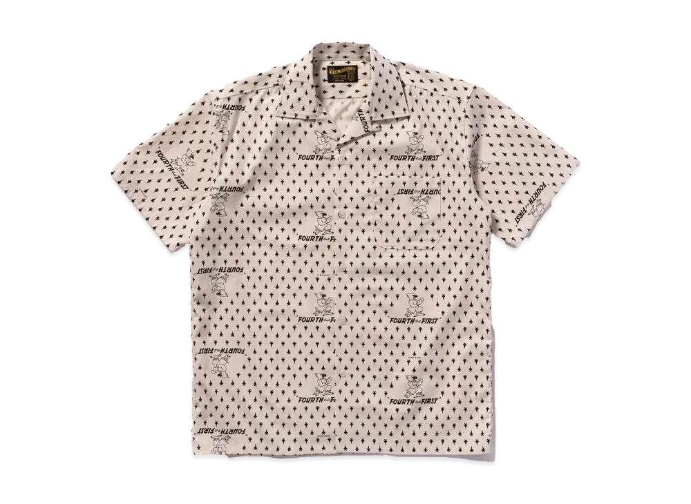 THE REAL McCOY'S Open-Collar Shirt / Fourth But First "Ecru"