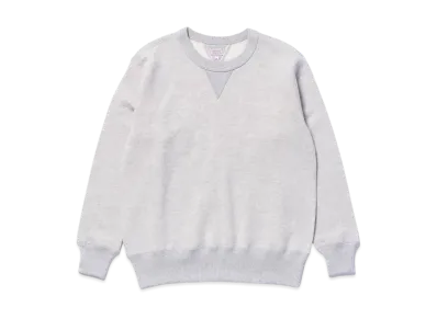 THE REAL McCOY'S 10 OZ. Loopwheel Crewneck Sweatshirt "Snow Grey"