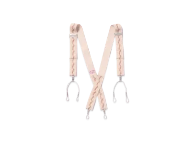 THE REAL McCOY'S Double Diamond Spring Suspenders "Ecru"