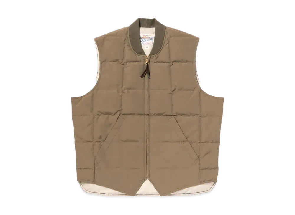 THE REAL McCOY'S Cotton/Nylon Down Vest "Olive"