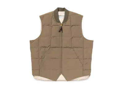 THE REAL McCOY'S Cotton/Nylon Down Vest "Olive"