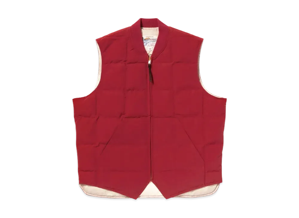 THE REAL McCOY'S Cotton/Nylon Down Vest "Red"