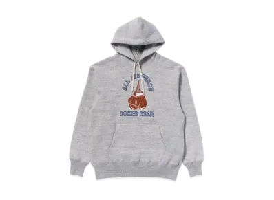 THE REAL McCOY'S Military Print Hooded Sweatshirt / Air Force Boxing Team "Gray"
