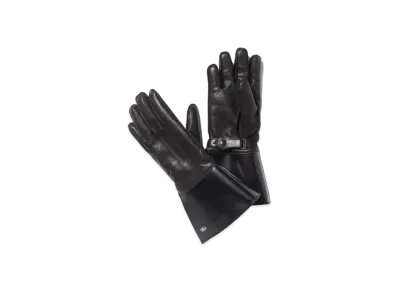THE REAL McCOY'S Buco Leather Gauntlet Motorcycle Gloves "Black"
