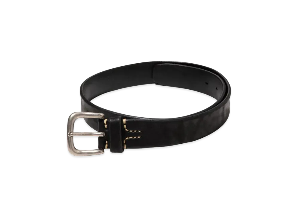 THE REAL McCOY'S Joe Mccoy Bend Leather Belt "Black"
