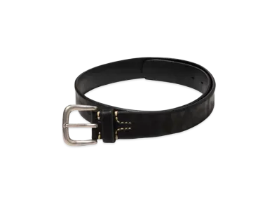 THE REAL McCOY'S Joe Mccoy Bend Leather Belt "Black"