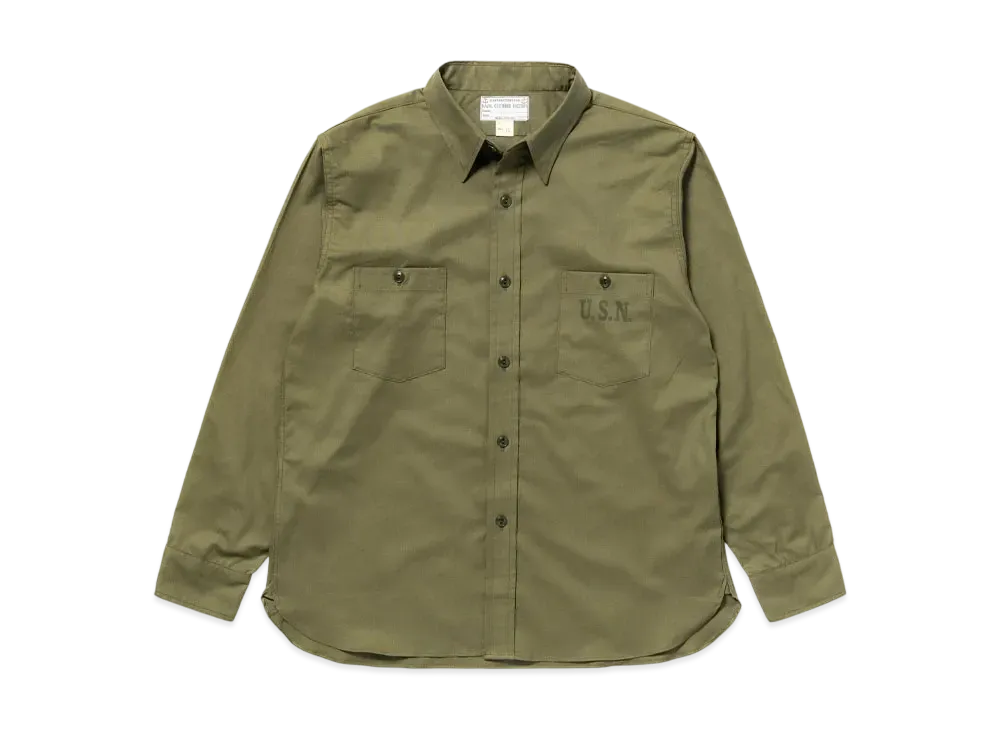 THE REAL McCOY'S N-3 Shirt L/S (Modify) / USN "Olive"