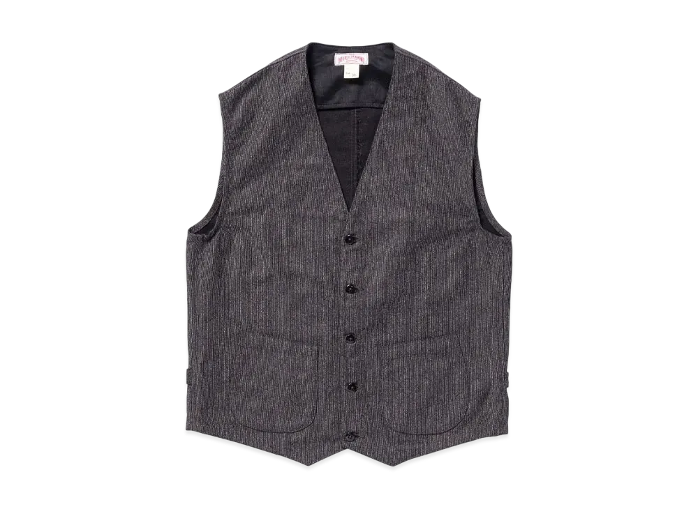 THE REAL McCOY'S Double Diamond Vest / Printed Moleskin "Salt&Pepper"