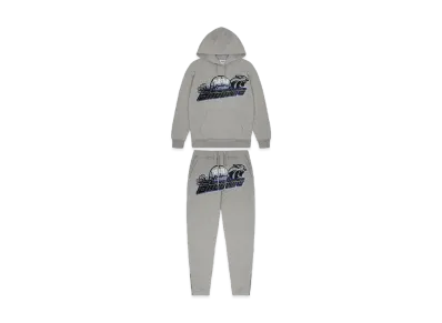 TRAPSTAR Shooters Hoodie Tracksuit "Grey/Blue 2.0"