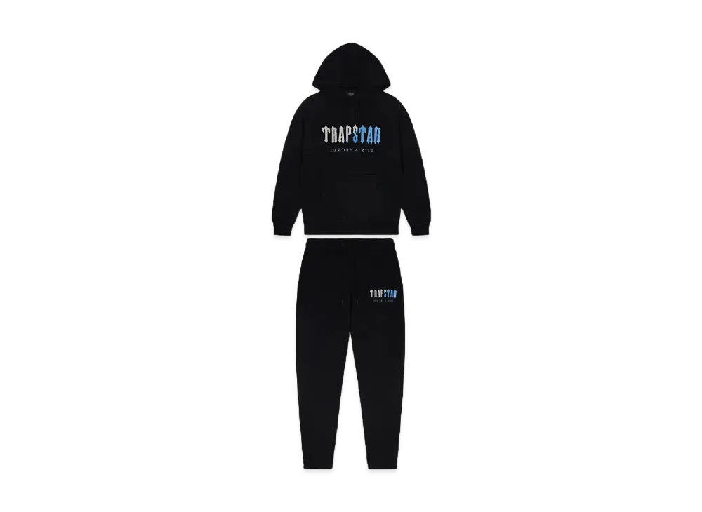 TRAPSTAR Decoded Chenille Hooded Tracksuit "Black Ice"