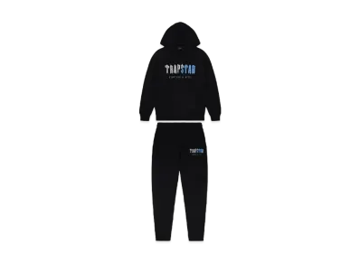 TRAPSTAR Decoded Chenille Hooded Tracksuit "Black Ice"