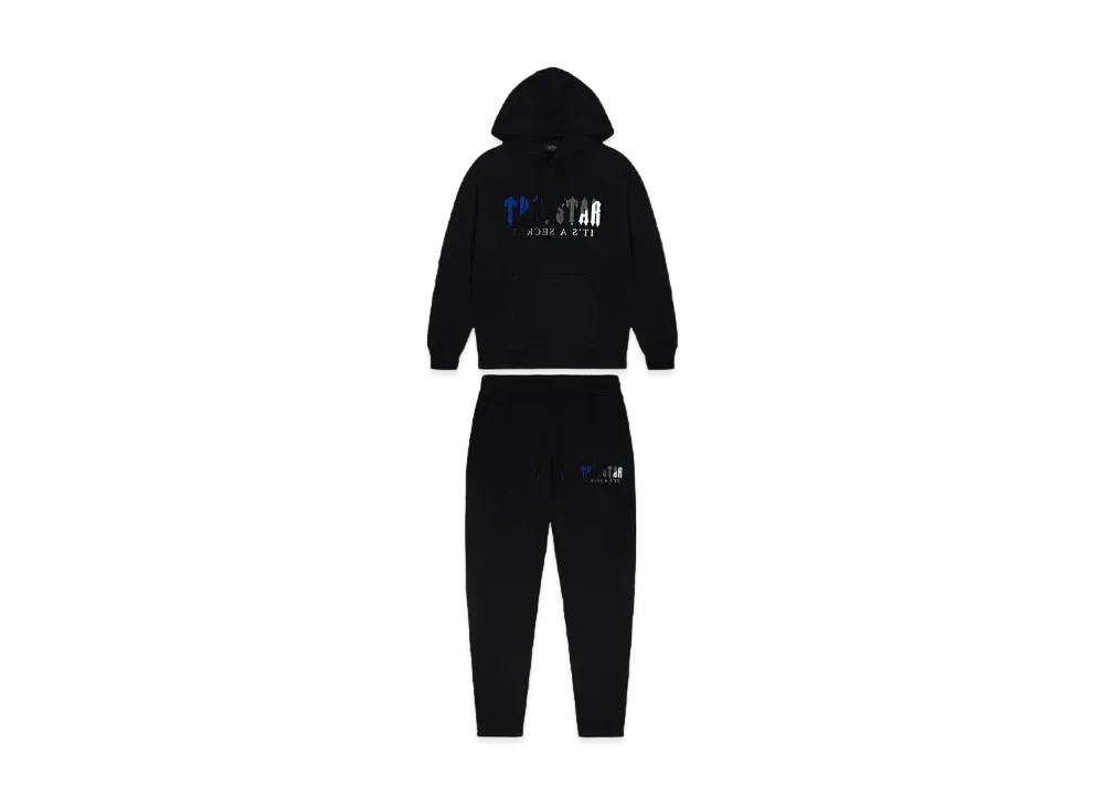 TRAPSTAR Decoded Chenille Hooded Tracksuit "Black Ice Edition 2.0"
