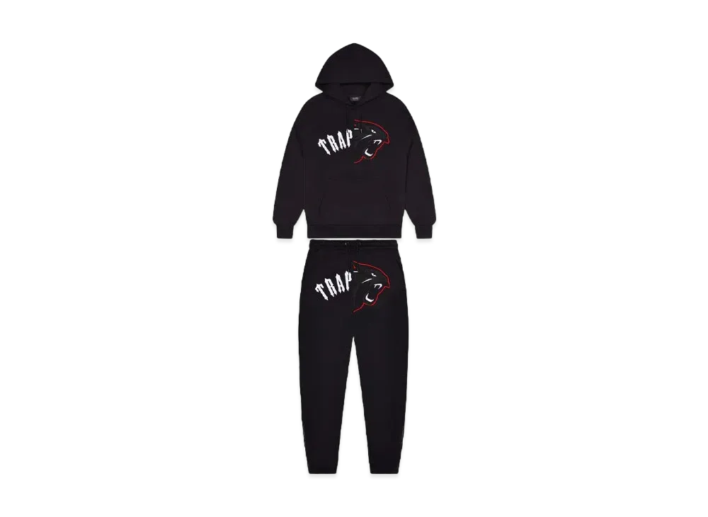TRAPSTAR *Pre-Order* Shooters Arch Panel Hoodie Tracksuit "Black/Red"