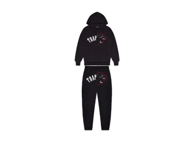 TRAPSTAR *Pre-Order* Shooters Arch Panel Hoodie Tracksuit "Black/Red"