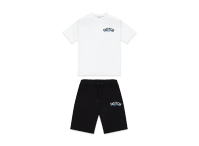 TRAPSTAR Irongate Shorts Set "Black/White"