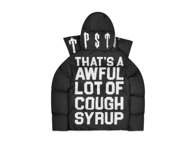 TRAPSTAR x COUGH SYRUP Irongate Collar Puffer "Black"