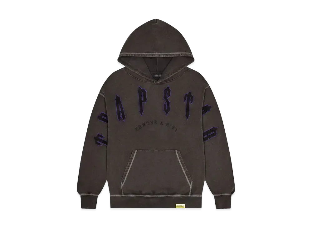 TRAPSTAR x COUGH SYRUP Irongate Arch Hoodie "Black Enzyme"