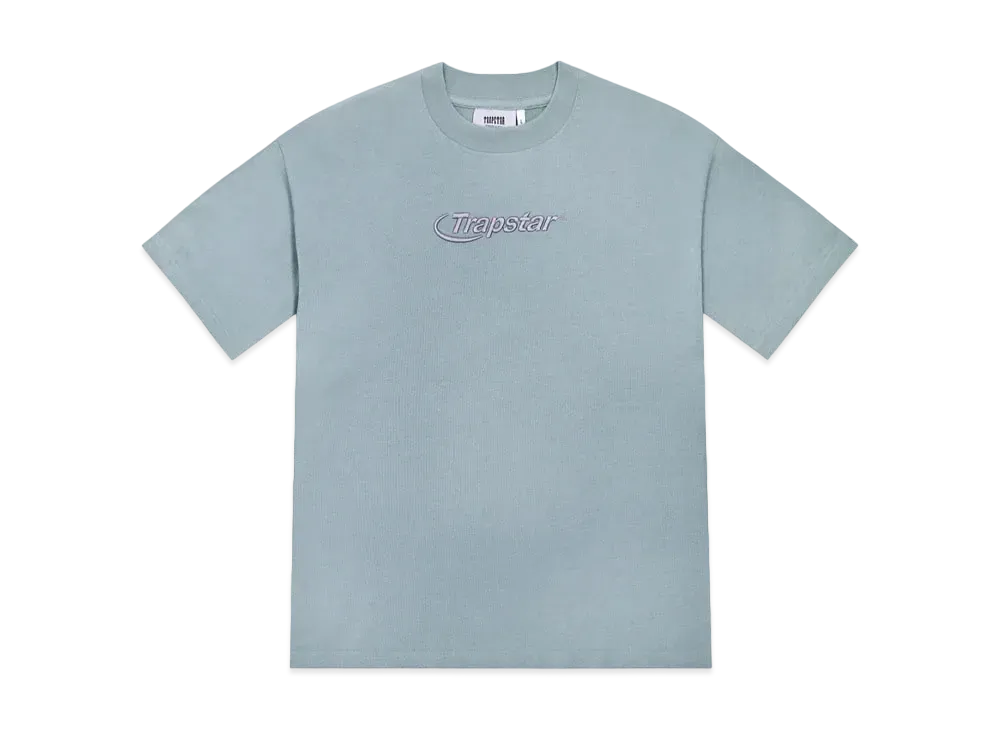 TRAPSTAR Hyperdrive Embroidered Tee "Ice Blue/Grey"