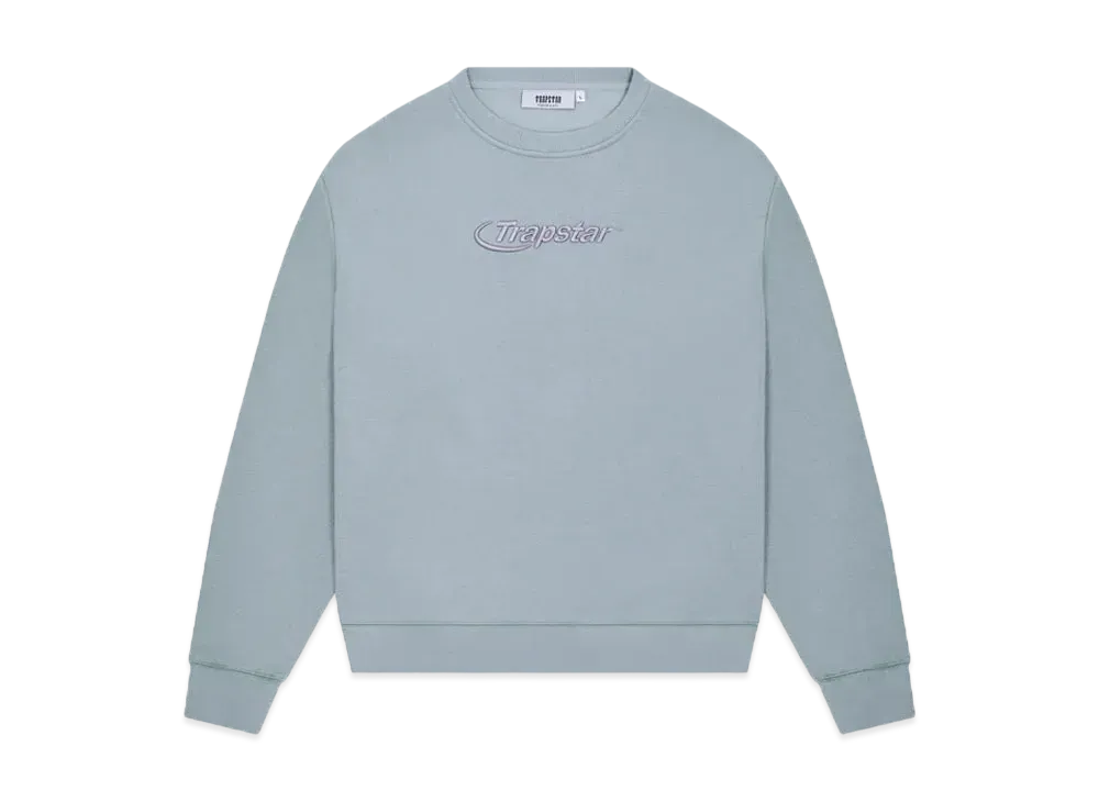 TRAPSTAR Hyperdrive Crewneck Short Set "Ice Blue"