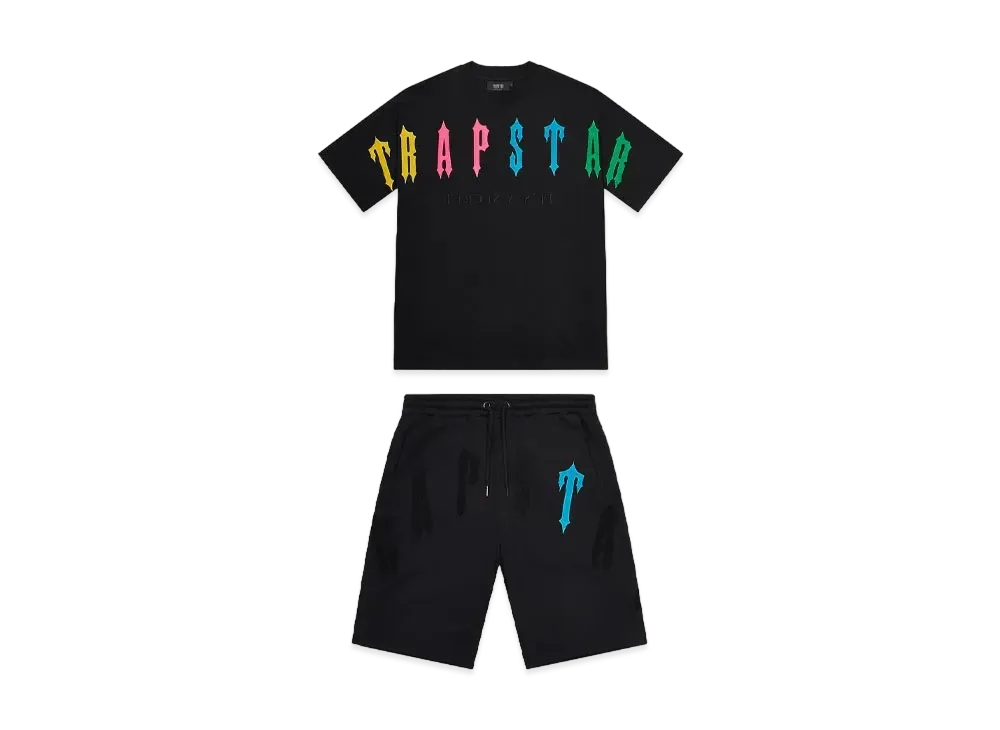 TRAPSTAR Irongate Arch 2.0 Short Set "Black/Candy"