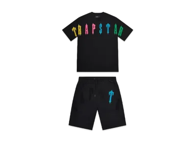 TRAPSTAR Irongate Arch 2.0 Short Set "Black/Candy"