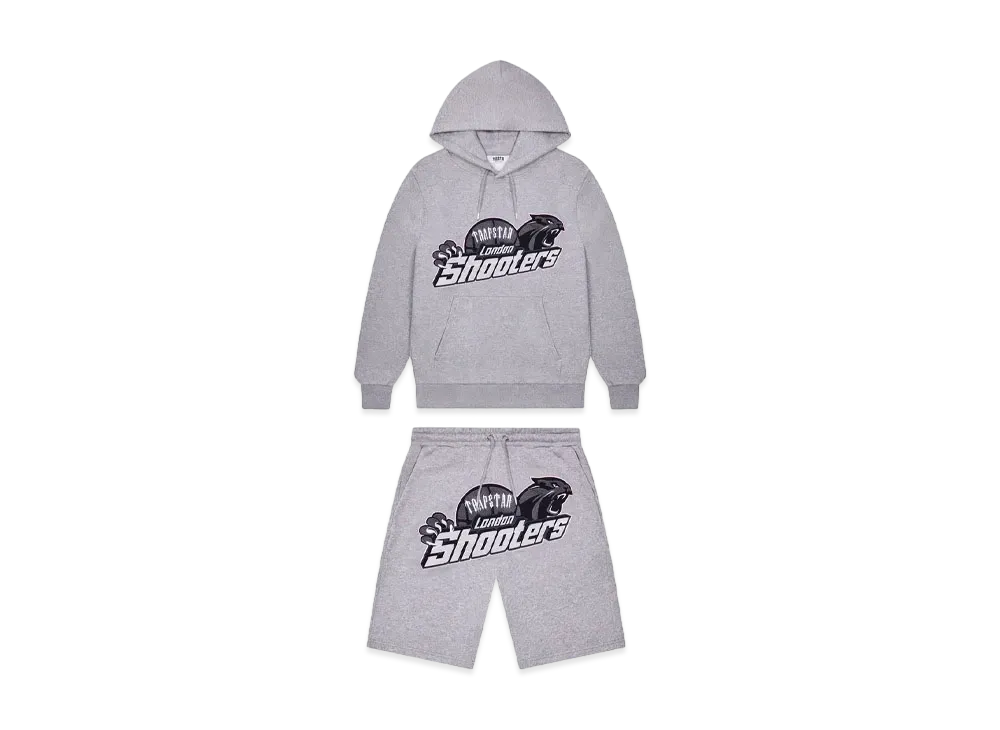 TRAPSTAR x SHOOTERS Hoodie Shorts Set "Gray"