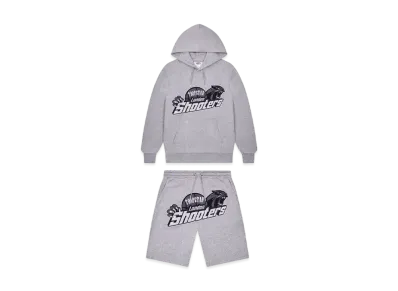 TRAPSTAR x SHOOTERS Hoodie Shorts Set "Gray"