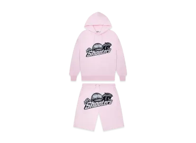TRAPSTAR x SHOOTERS Hoodie Shorts Set "Pink"