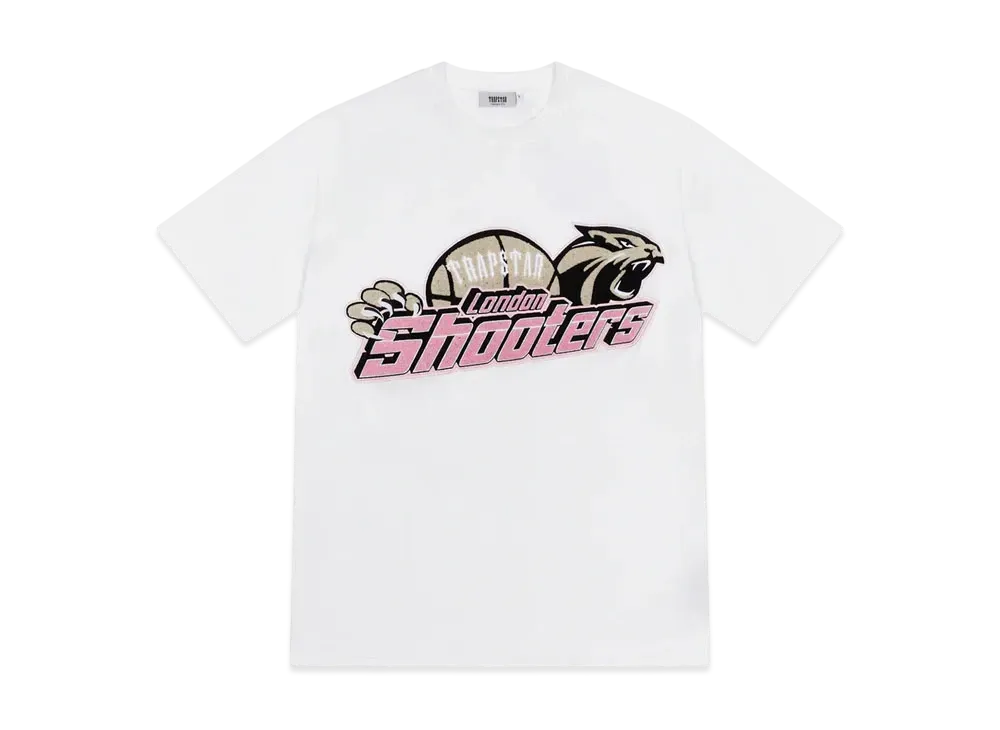 TRAPSTAR x SHOOTERS Chenille T-Shirt "White/Pink"