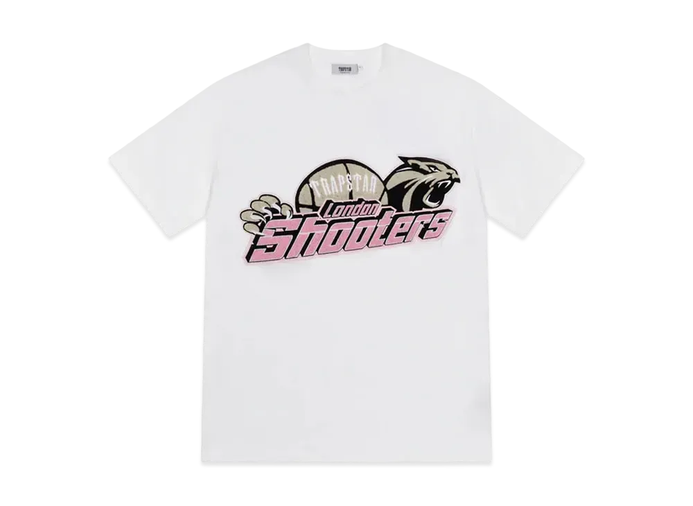 TRAPSTAR x SHOOTERS Chenille Short Set "White/Pink"