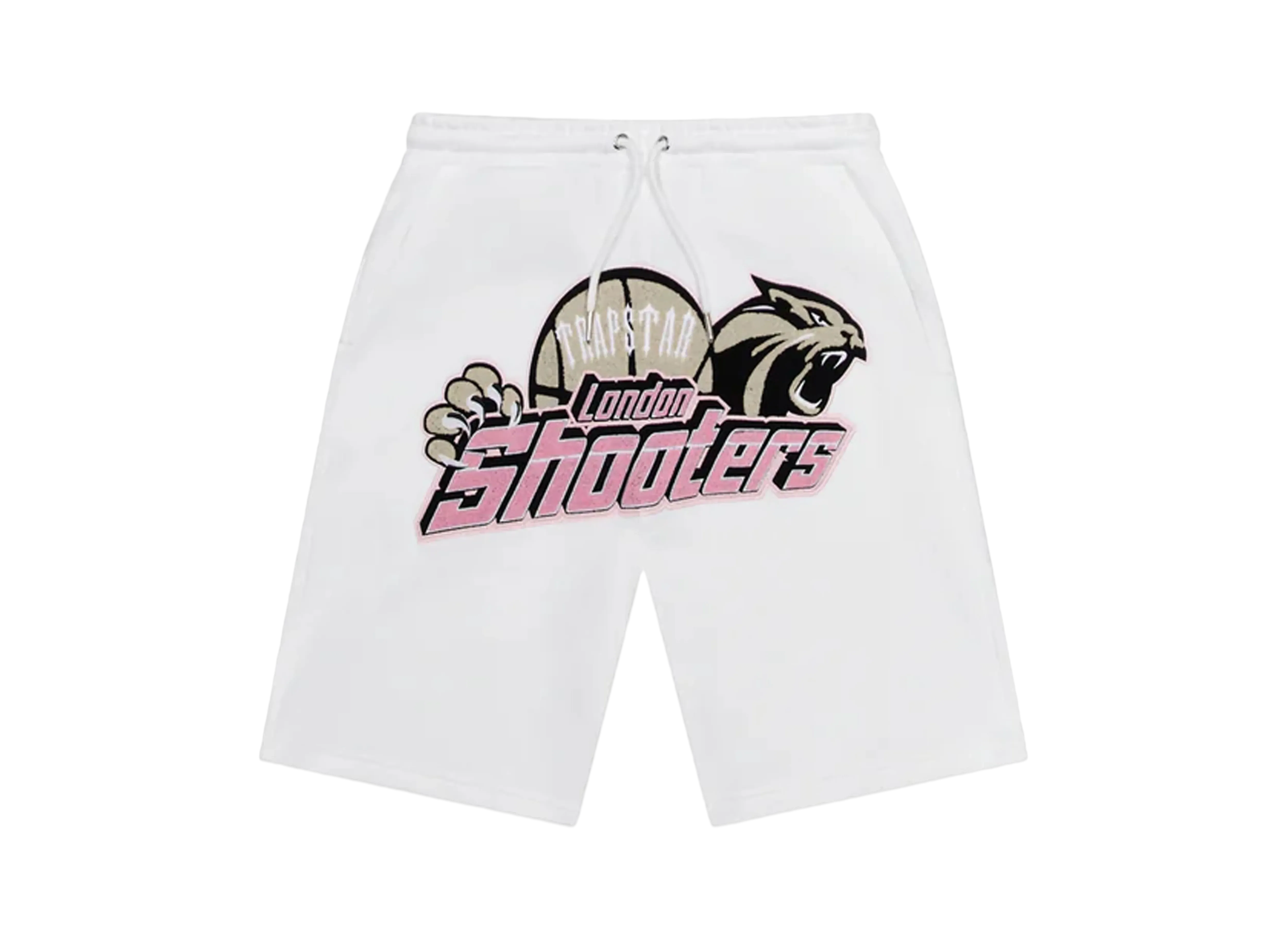 TRAPSTAR x SHOOTERS Chenille Short Set "White/Pink"