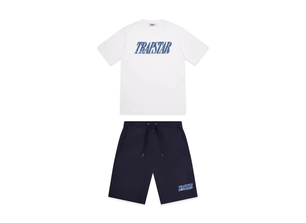 TRAPSTAR Signature 2.0 Shorts Set "White/Blue"