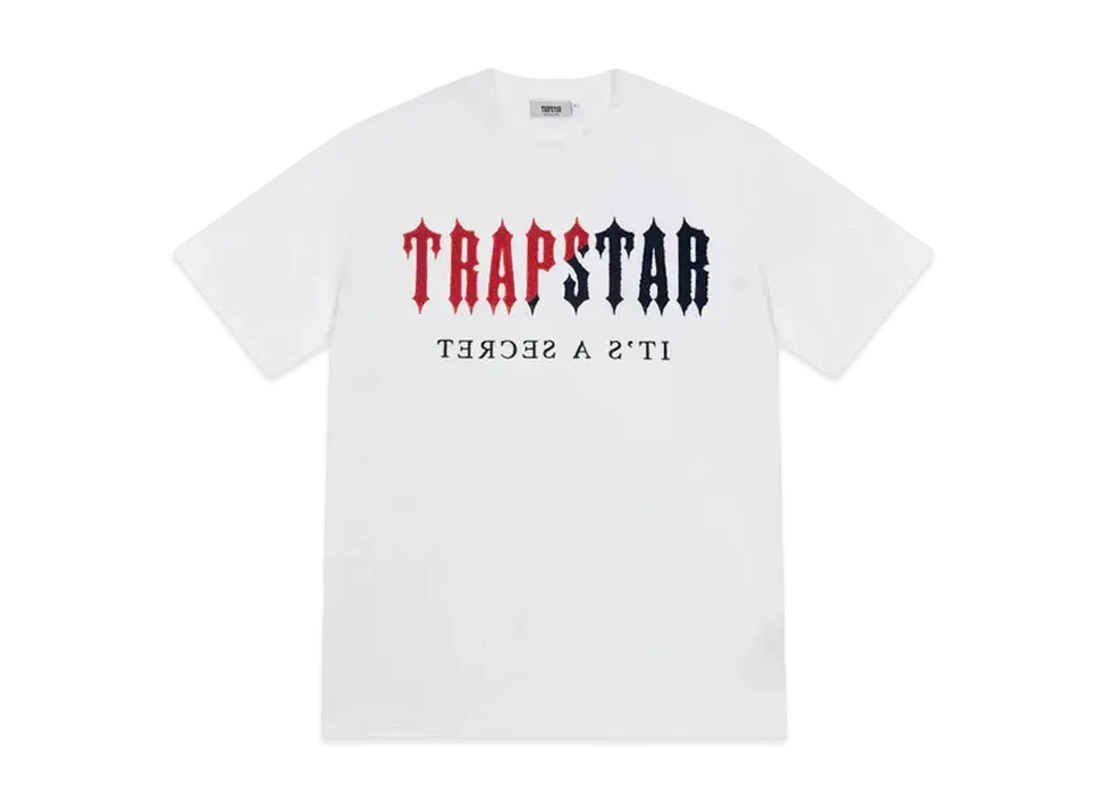 TRAPSTAR Chenille Decoded Short Set "White/Red"