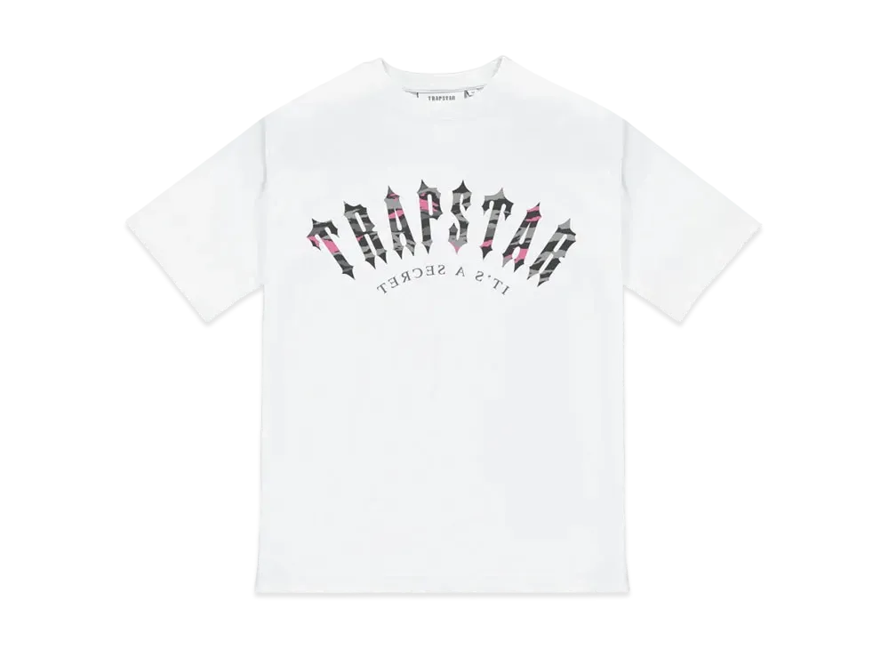 TRAPSTAR Irongate Arch Camo Tee "White/Pink"