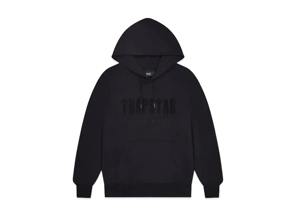TRAPSTAR Chenille Decoded Hoodie "Blackout"
