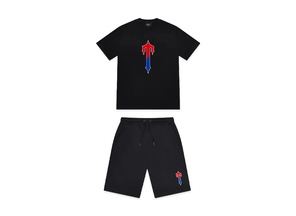 TRAPSTAR Irongate T Short Set "Black/Red/Blue"