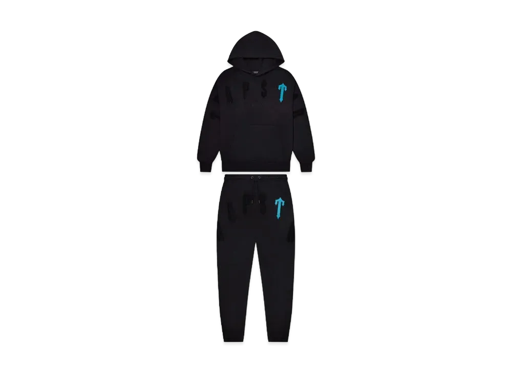 TRAPSTAR Irongate Arch Chenille 2.0 Tracksuit "Black/Blue"