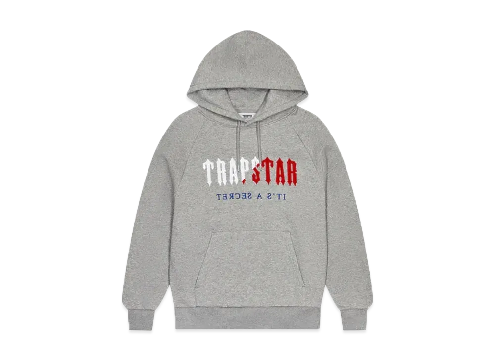 TRAPSTAR Decoded Chenille Hooded Tracksuit "Grey/Blue/Red"