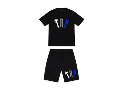TRAPSTAR TRP Print Shorts Set "Black/Blue/Grey"
