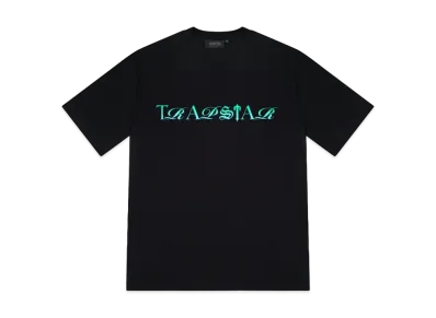 TRAPSTAR Script Print Tee "Black/Aqua"