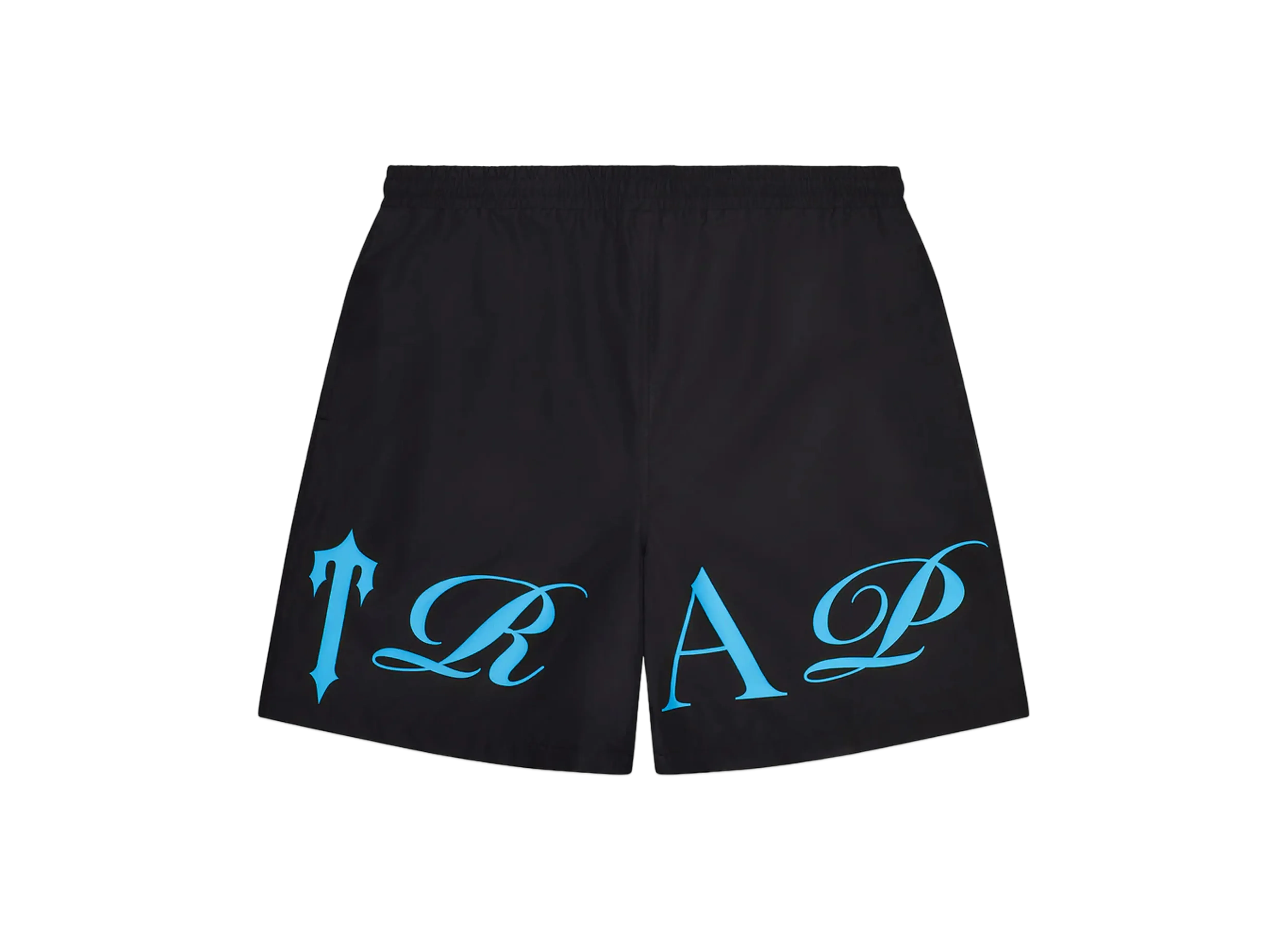 TRAPSTAR Script Shell Shorts "Black/Blue"