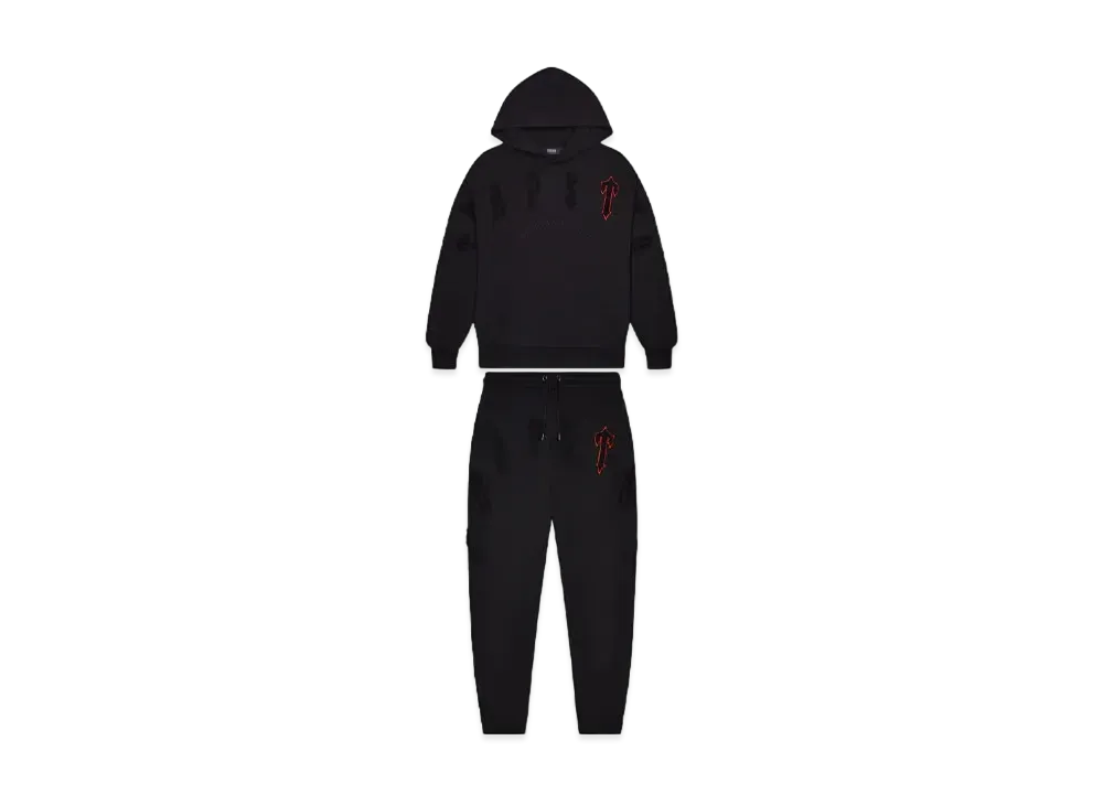 TRAPSTAR Irongate Arch Chenille 2.0 Tracksuit "Black/Red"