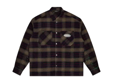 TRAPSTAR Hyperdrive Flannel Shirt "Brown/Red"