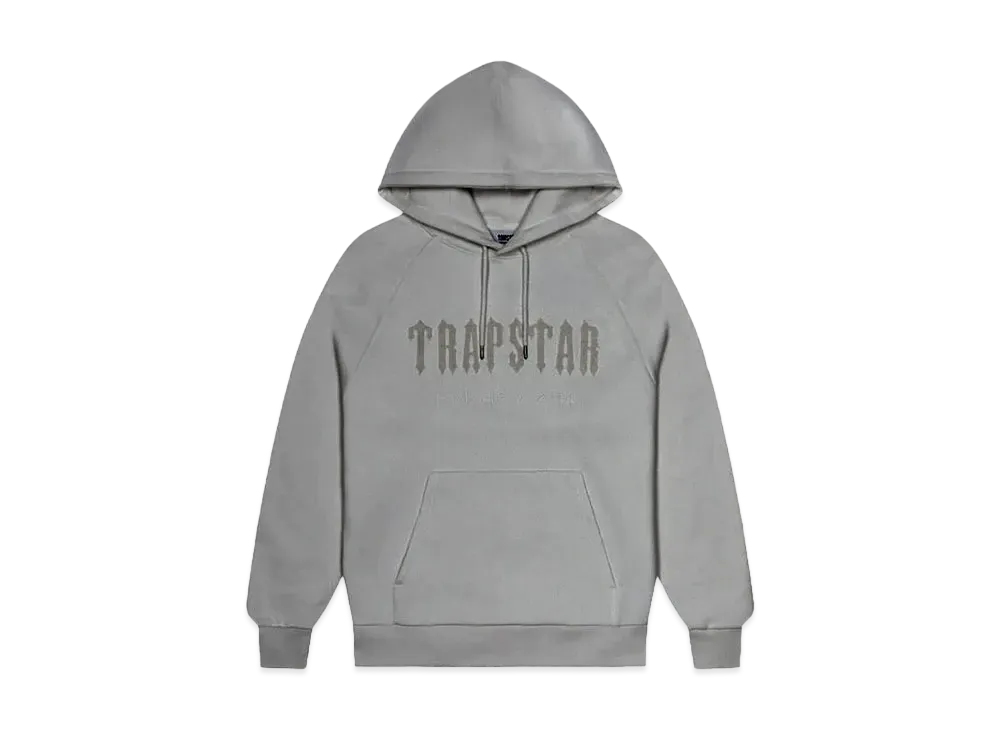 TRAPSTAR Chenille Decoded Hoodie "Ice Grey"