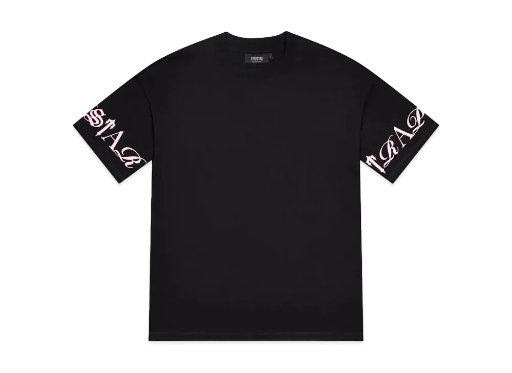 TRAPSTAR Script Tee "Black/Pink"